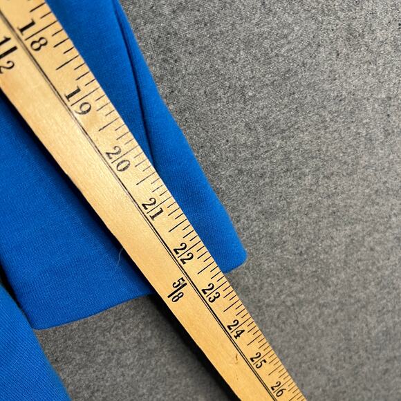 Susan Graver Weekend Petite Marina Knit Blazer Blue Brigade Petite Small - Picture 6 of 10